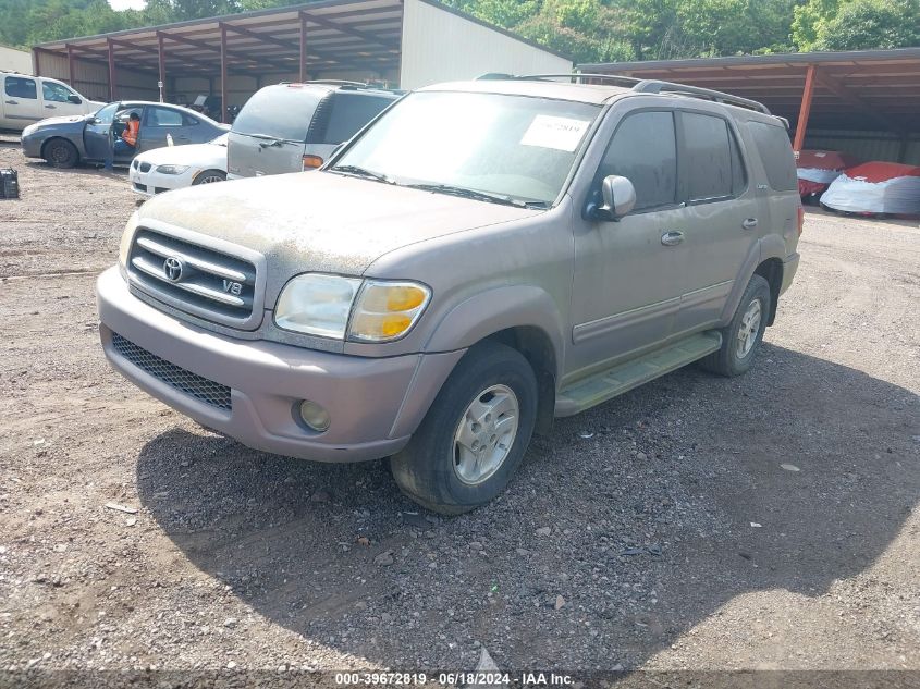 2002 Toyota Sequoia Limited V8 VIN: 5TDZT38A22S083363 Lot: 39672819