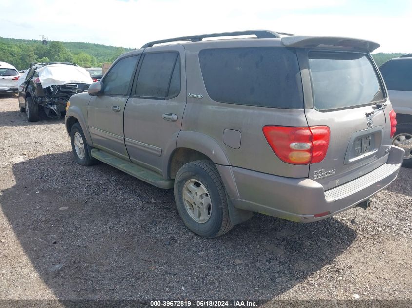 2002 Toyota Sequoia Limited V8 VIN: 5TDZT38A22S083363 Lot: 39672819