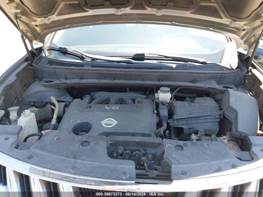 2009 Nissan Murano S VIN: JN8AZ18U99W105528 Lot: 39673273