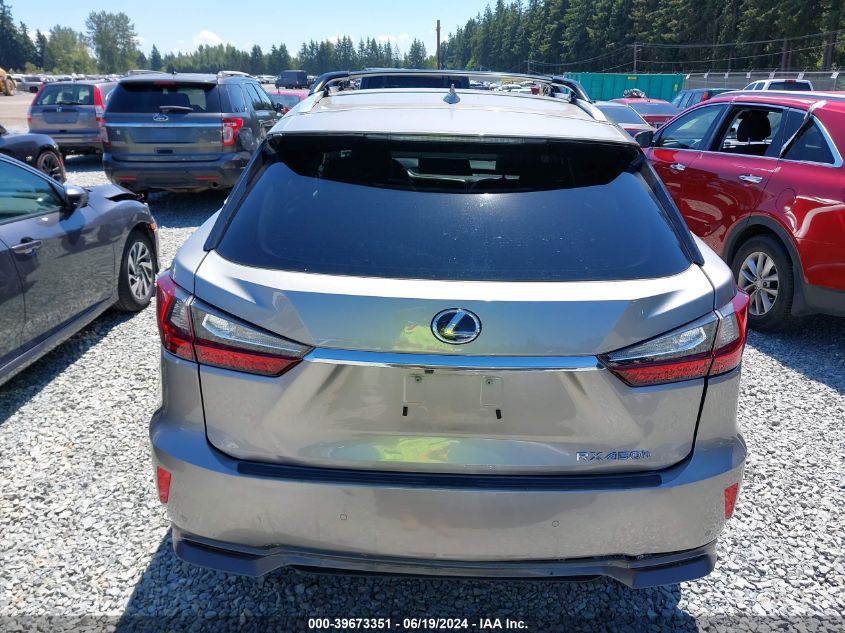 2018 Lexus Rx 450H VIN: 2T2BGMCA3JC021931 Lot: 39673351