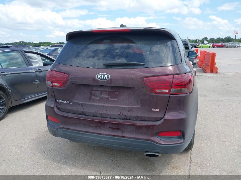 2019 Kia Sorento 2.4L Lx VIN: 5XYPGDA39KG506756 Lot: 39673377