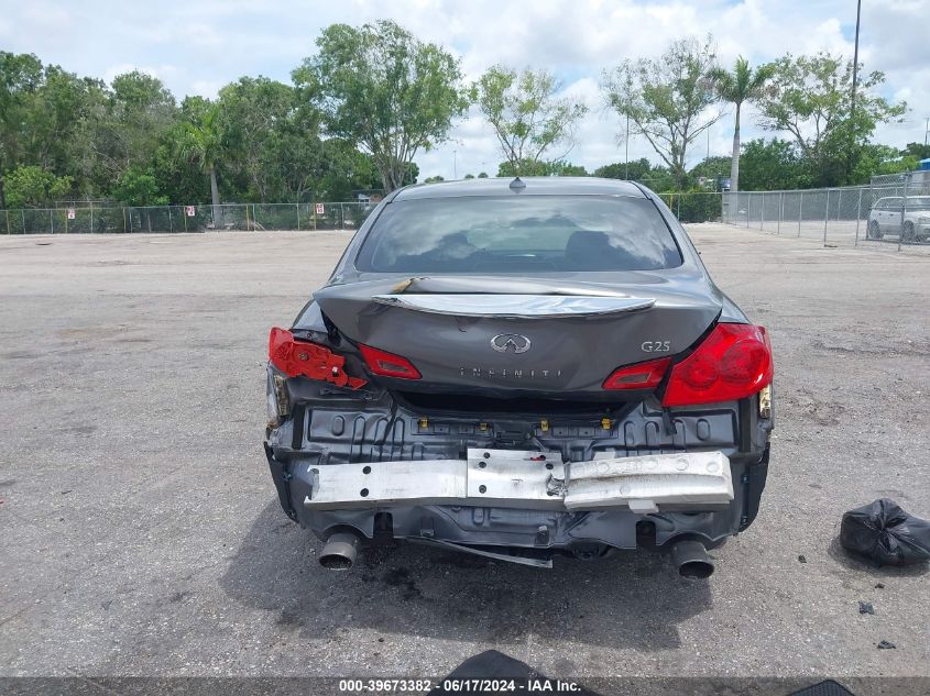 2012 Infiniti G25 Journey VIN: JN1DV6AP0CM812240 Lot: 39673382