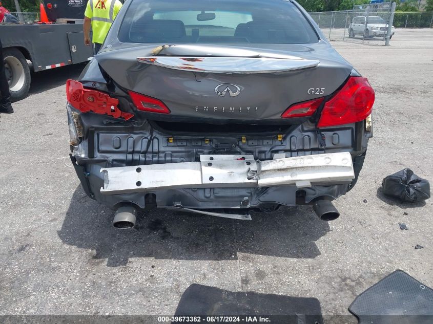 2012 Infiniti G25 Journey VIN: JN1DV6AP0CM812240 Lot: 39673382