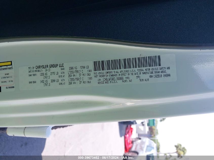 2014 Jeep Wrangler Unlimited Rubicon VIN: 1C4BJWFG8EL166866 Lot: 39673452