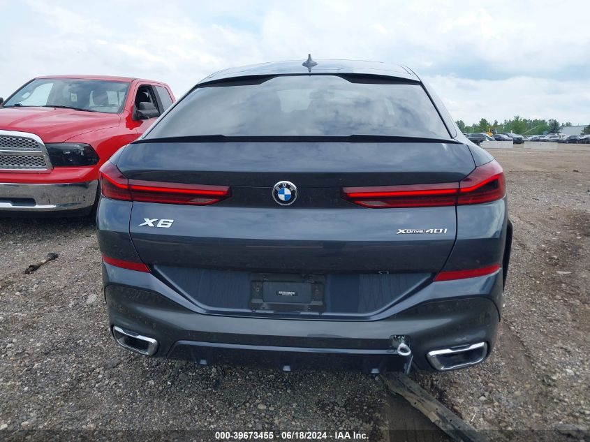 2021 BMW X6 xDrive40I VIN: 5UXCY6C08M9G39248 Lot: 39673455