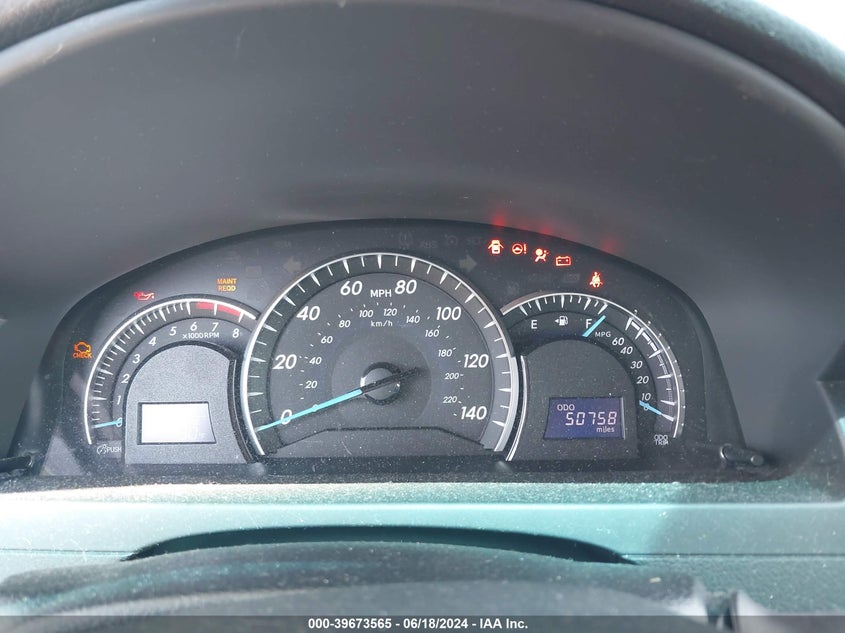 2012 Toyota Camry Xle V6 VIN: 4T1BK1FK5CU524920 Lot: 39673565