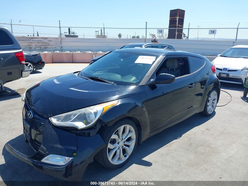 2013 Hyundai Veloster Base W/Gray VIN: KMHTC6AD7DU166423 Lot: 39673743