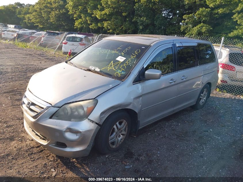 2005 Honda Odyssey Ex-L VIN: 5FNRL38725B021457 Lot: 39674023