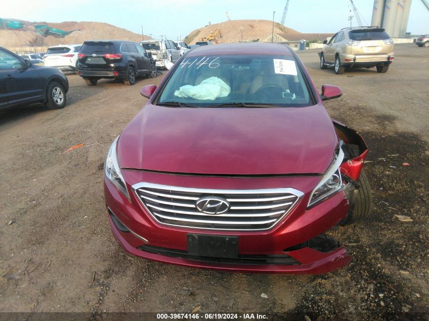 2016 Hyundai Sonata Se VIN: 5NPE24AF7GH287697 Lot: 39674146