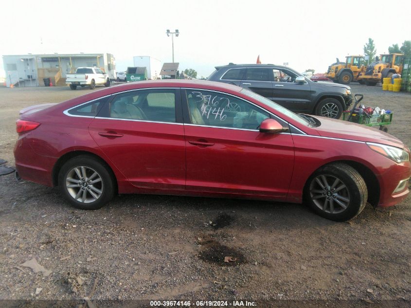 2016 Hyundai Sonata Se VIN: 5NPE24AF7GH287697 Lot: 39674146