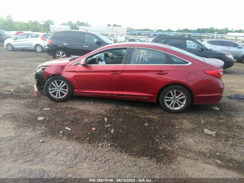 2016 Hyundai Sonata Se VIN: 5NPE24AF7GH287697 Lot: 39674146