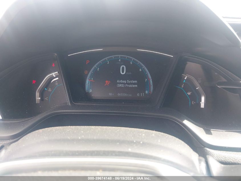 2019 Honda Civic Lx VIN: 19XFC2F68KE028776 Lot: 39674148