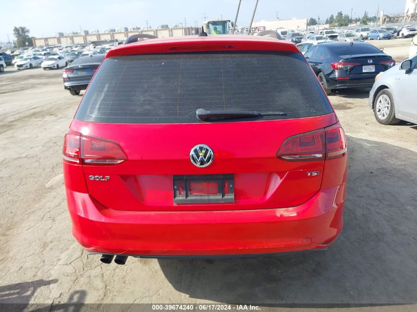 2016 VOLKSWAGEN GOLF SPORTWAGEN TSI S 4-DOOR - 3VWC17AU9GM500778