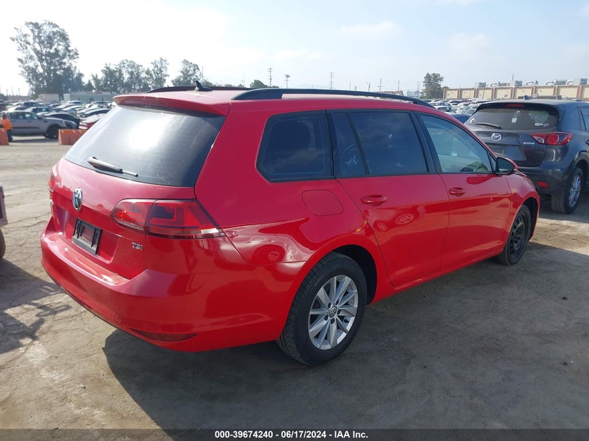 2016 VOLKSWAGEN GOLF SPORTWAGEN TSI S 4-DOOR - 3VWC17AU9GM500778