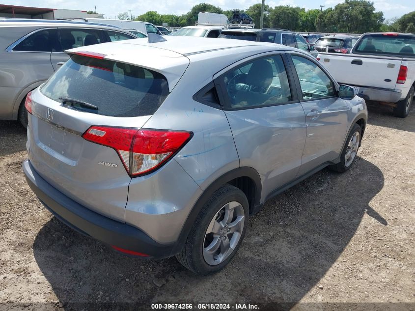 2021 Honda Hr-V Awd Lx VIN: 3CZRU6H35MM756997 Lot: 39674256