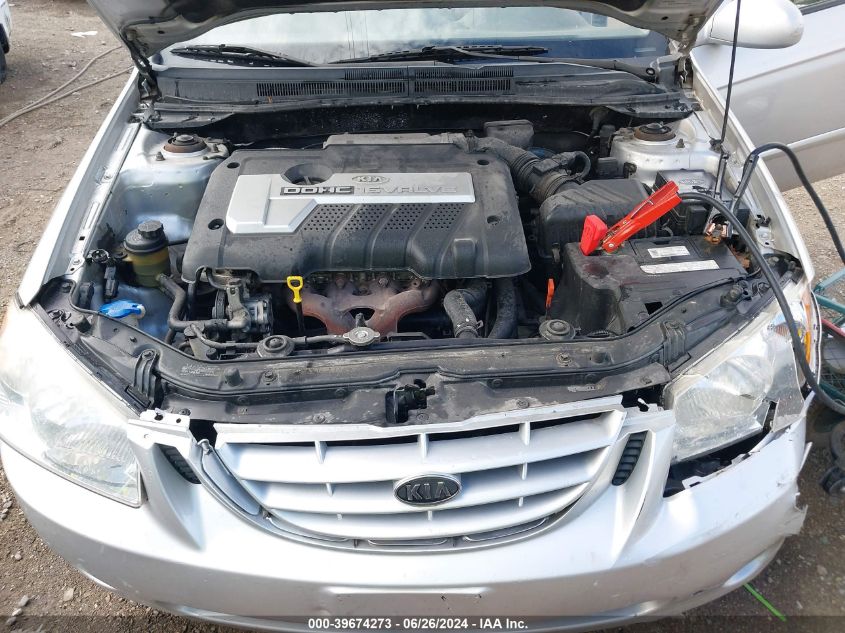 2006 Kia Spectra Ex/Lx/Sx VIN: KNAFE121165367800 Lot: 39674273