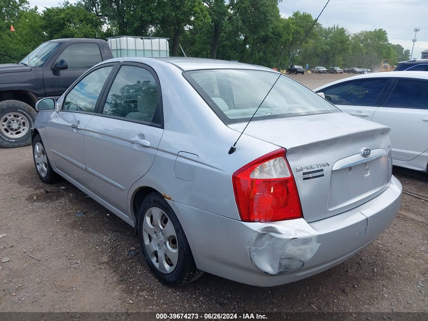 2006 Kia Spectra Ex/Lx/Sx VIN: KNAFE121165367800 Lot: 39674273