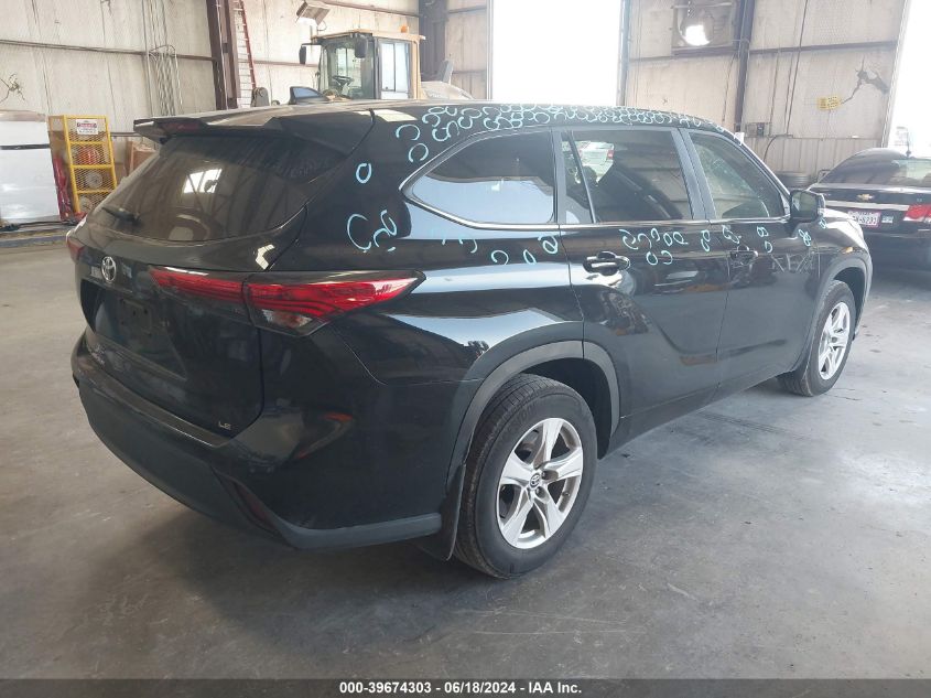 2023 Toyota Highlander Le VIN: 5TDKDRAH7PS504669 Lot: 39674303