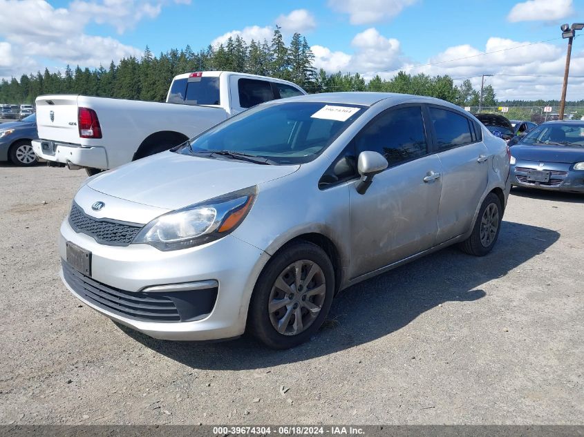 2016 Kia Rio Lx VIN: KNADM4A31G6643189 Lot: 39674304