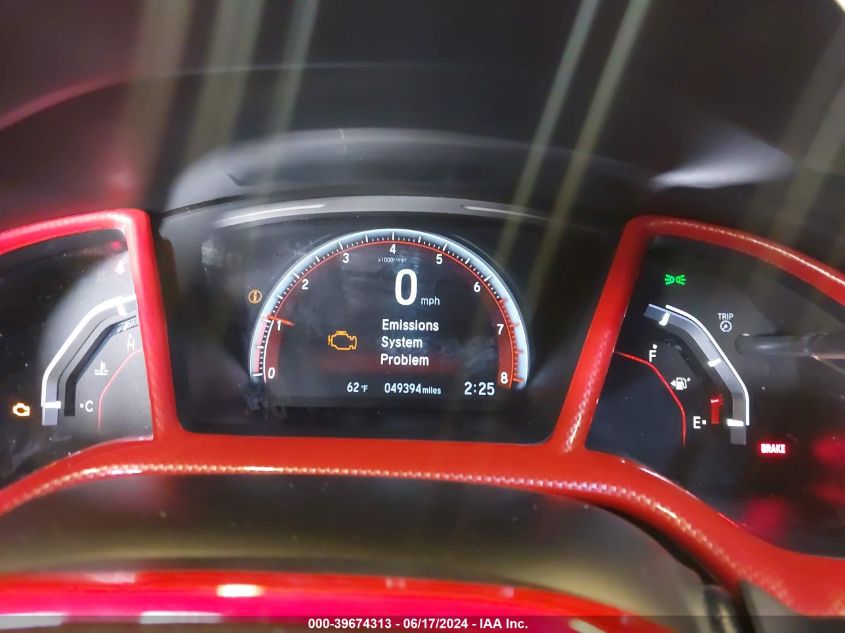 2019 Honda Civic Si VIN: 2HGFC3A55KH752290 Lot: 39674313