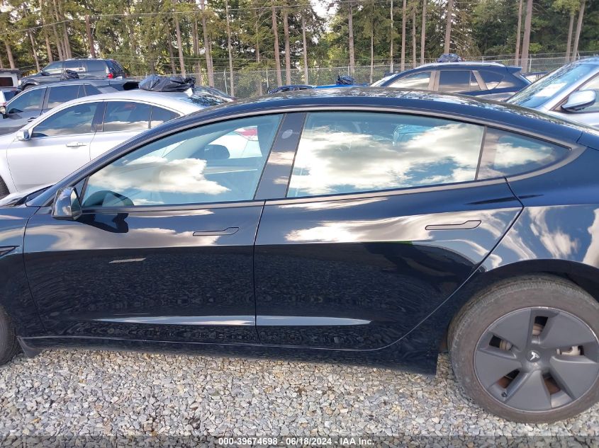 2021 Tesla Model 3 Standard Range Plus Rear-Wheel Drive VIN: 5YJ3E1EA7MF988858 Lot: 39674698