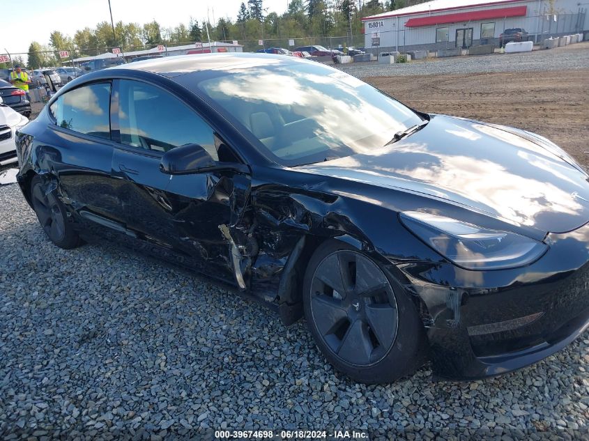 2021 Tesla Model 3 Standard Range Plus Rear-Wheel Drive VIN: 5YJ3E1EA7MF988858 Lot: 39674698