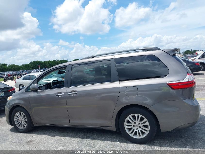 2016 Toyota Sienna Xle Premium 8 Passenger VIN: 5TDYK3DC9GS742987 Lot: 39674820