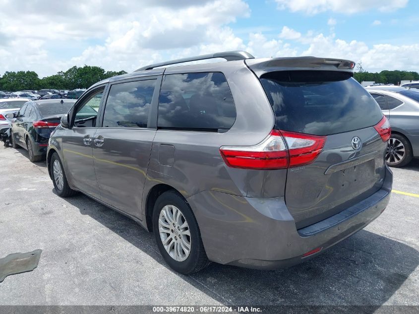 2016 Toyota Sienna Xle Premium 8 Passenger VIN: 5TDYK3DC9GS742987 Lot: 39674820