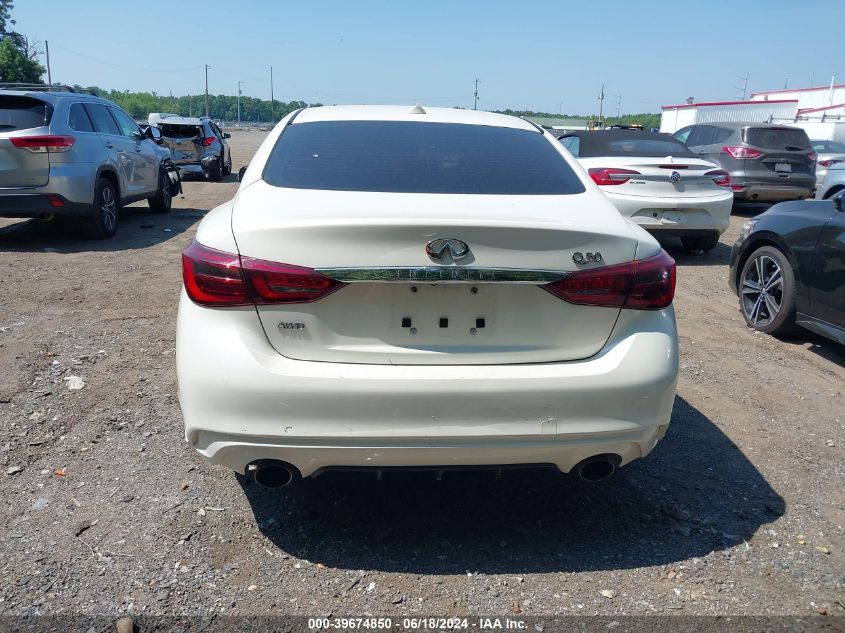 2019 Infiniti Q50 3.0T Luxe VIN: JN1EV7ARXKM554027 Lot: 39674850