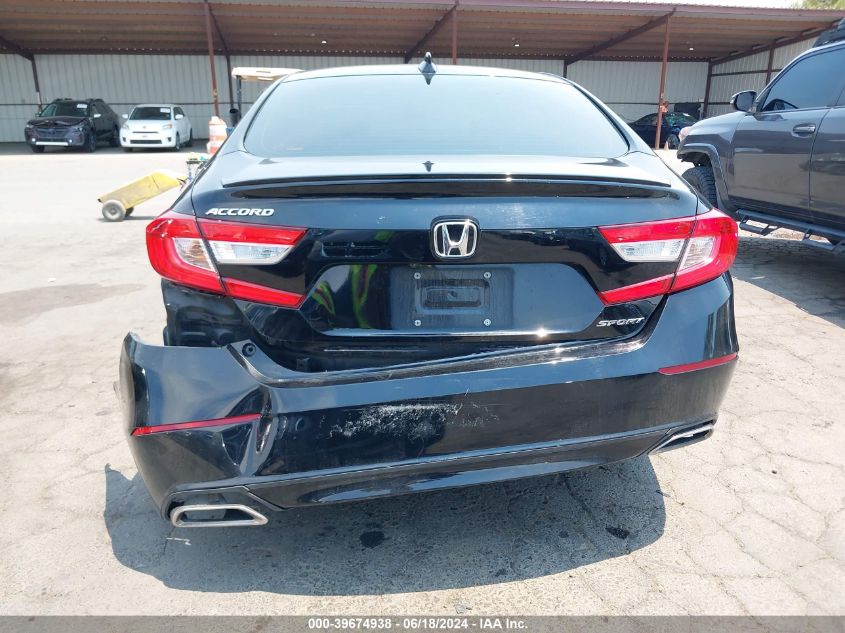 2021 Honda Accord Sport VIN: 1HGCV1F38MA088321 Lot: 39674938