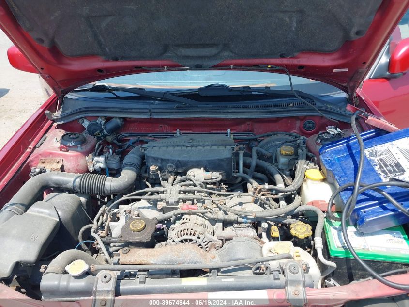 2001 Subaru Forester S VIN: JF1SF656X1H740722 Lot: 39674944