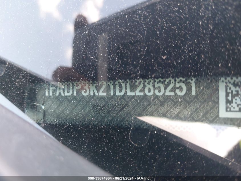 2013 Ford Focus Se VIN: 1FADP3K21DL285251 Lot: 39674964
