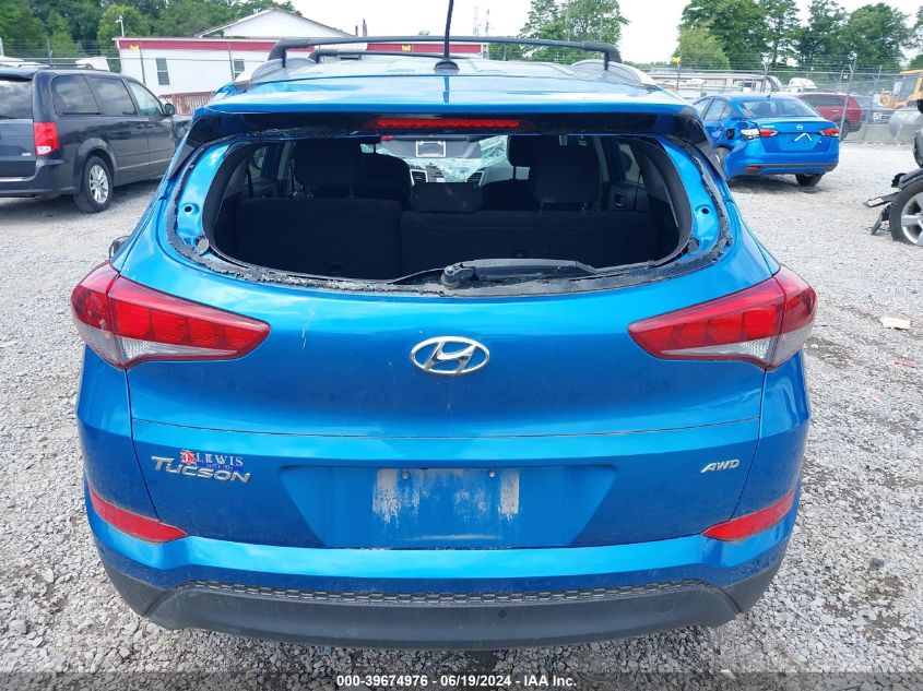 2017 Hyundai Tucson Se VIN: KM8J3CA48HU455709 Lot: 39674976