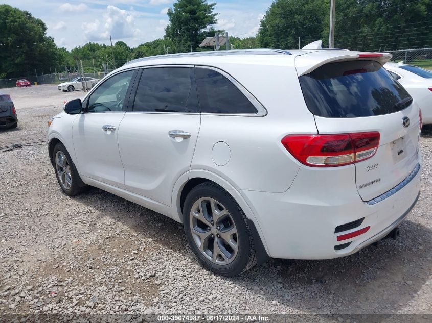 2017 Kia Sorento 3.3L Sx VIN: 5XYPK4A57HG284615 Lot: 39674987