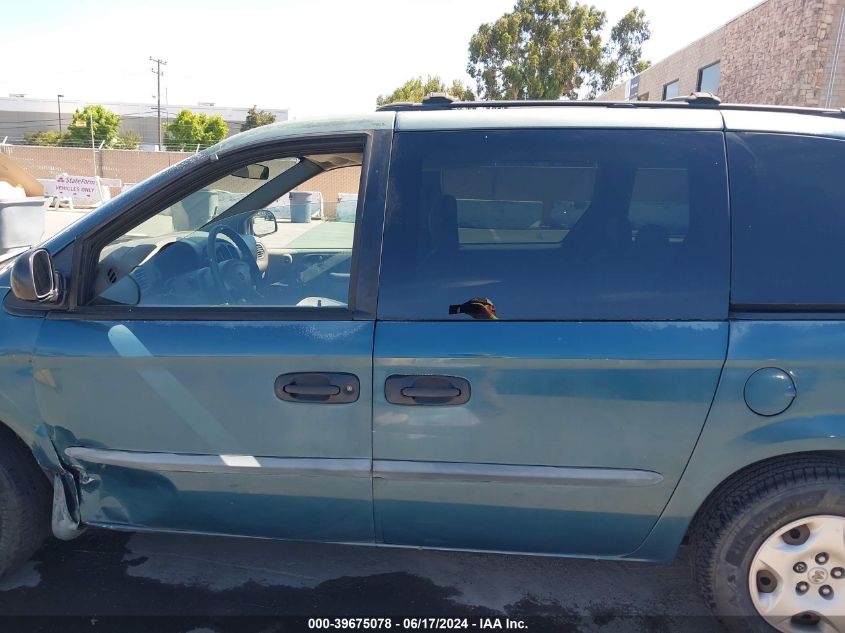 2002 Dodge Caravan Se VIN: 1B8GP25372B655736 Lot: 39675078