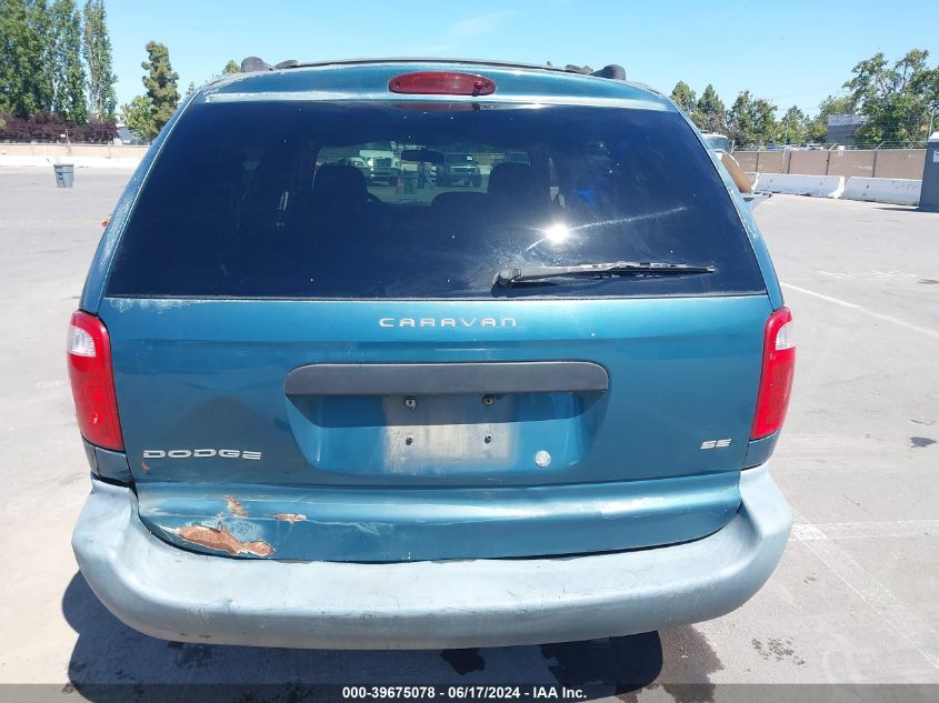 2002 Dodge Caravan Se VIN: 1B8GP25372B655736 Lot: 39675078