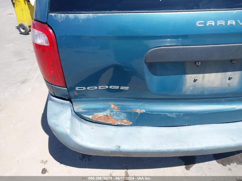 2002 Dodge Caravan Se VIN: 1B8GP25372B655736 Lot: 39675078