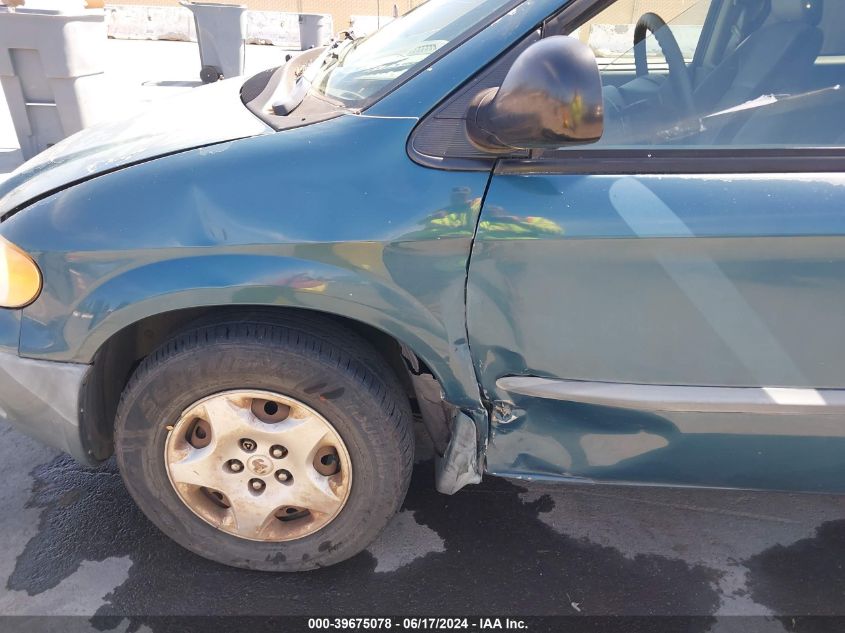 2002 Dodge Caravan Se VIN: 1B8GP25372B655736 Lot: 39675078