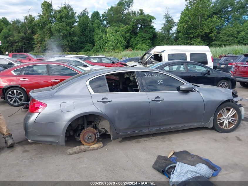 2012 Infiniti G25X VIN: JN1DV6AR2CM862302 Lot: 39675079