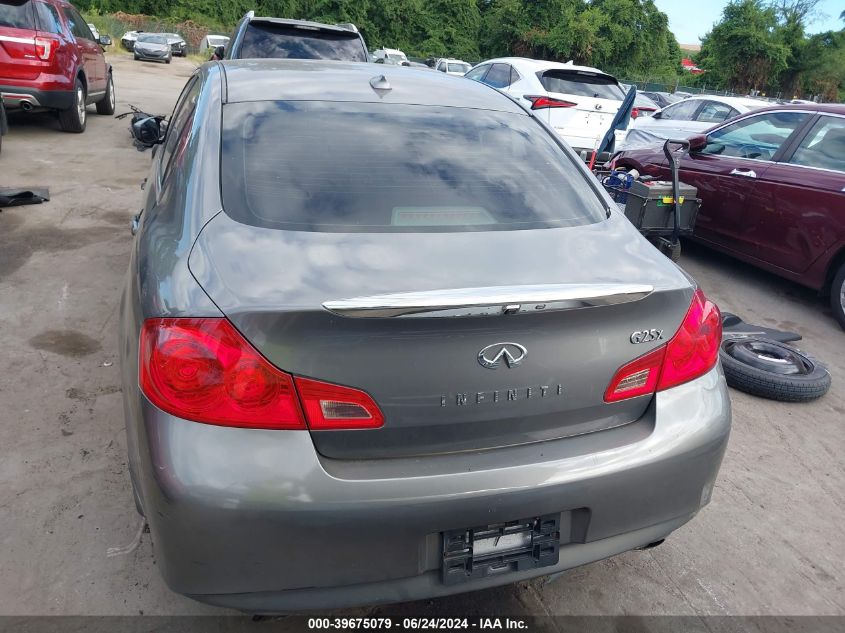 2012 Infiniti G25X VIN: JN1DV6AR2CM862302 Lot: 39675079