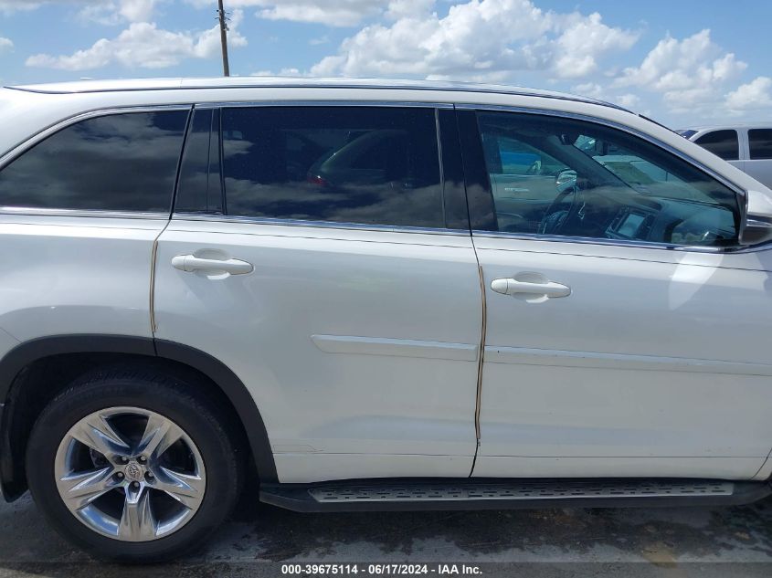 2015 Toyota Highlander Limited Platinum V6 VIN: 5TDYKRFH3FS083525 Lot: 39675114