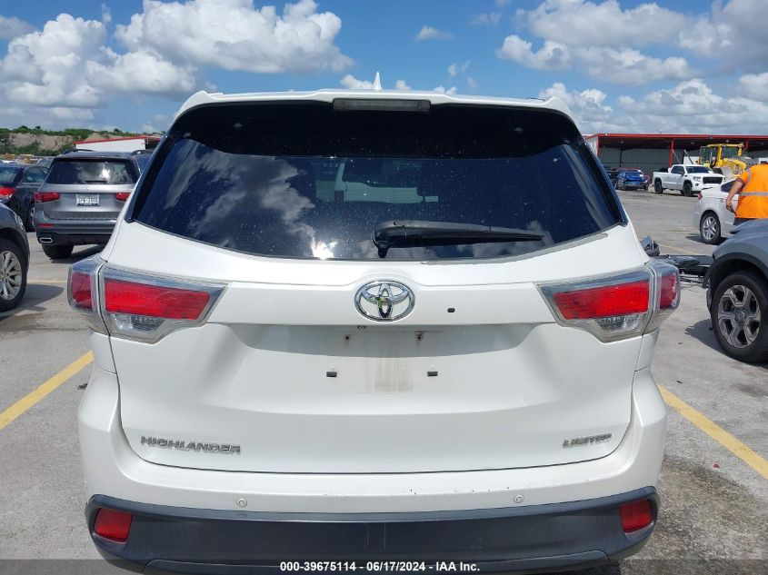 2015 Toyota Highlander Limited Platinum V6 VIN: 5TDYKRFH3FS083525 Lot: 39675114