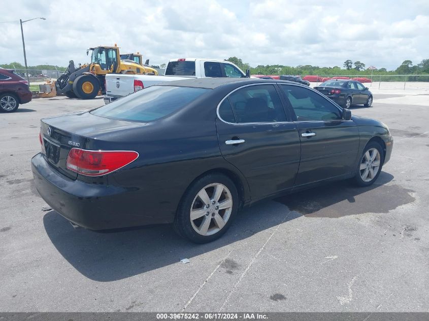 2005 Lexus Es 330 VIN: JTHBA30G950024386 Lot: 39675242