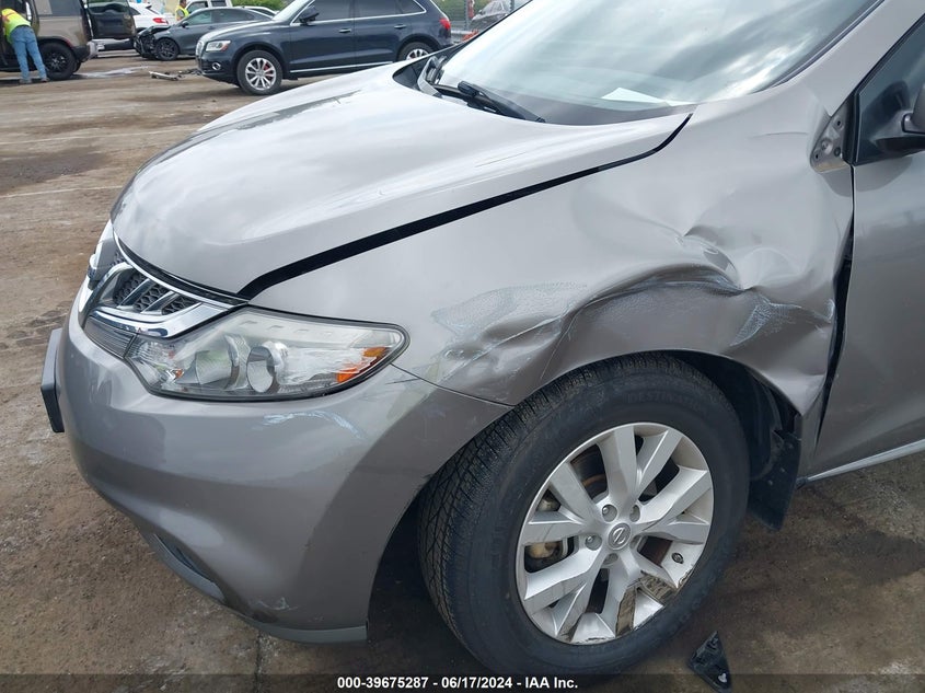 2012 Nissan Murano Sl VIN: JN8AZ1MU7CW110935 Lot: 39675287