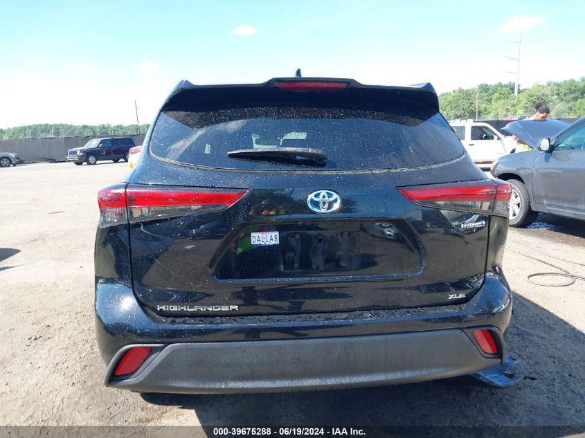 2022 Toyota Highlander Hybrid Xle Bronze Edition VIN: 5TDABRCH7NS540275 Lot: 39675288