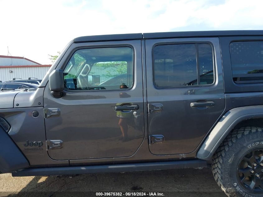 2021 Jeep Wrangler Unlimited Willys 4X4 VIN: 1C4HJXDN6MW680617 Lot: 39675382