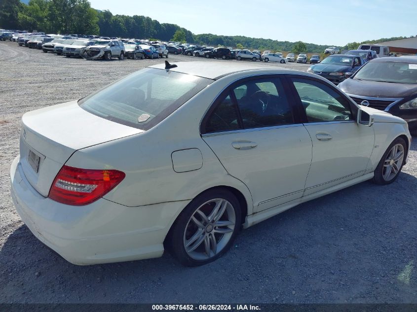 2012 Mercedes-Benz C 250 Luxury/Sport VIN: WDDGF4HB5CA636556 Lot: 39675452