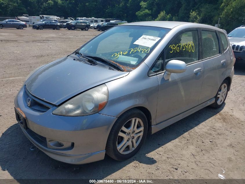 2007 Honda Fit Sport VIN: JHMGD38687S047397 Lot: 39675480