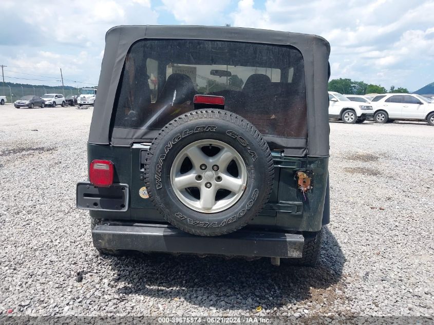 2002 Jeep Wrangler X VIN: 1J4FA39S42P707653 Lot: 39675574