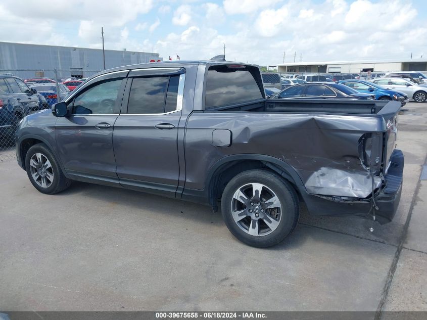 2017 Honda Ridgeline Rtl VIN: 5FPYK2F56HB001850 Lot: 39675658